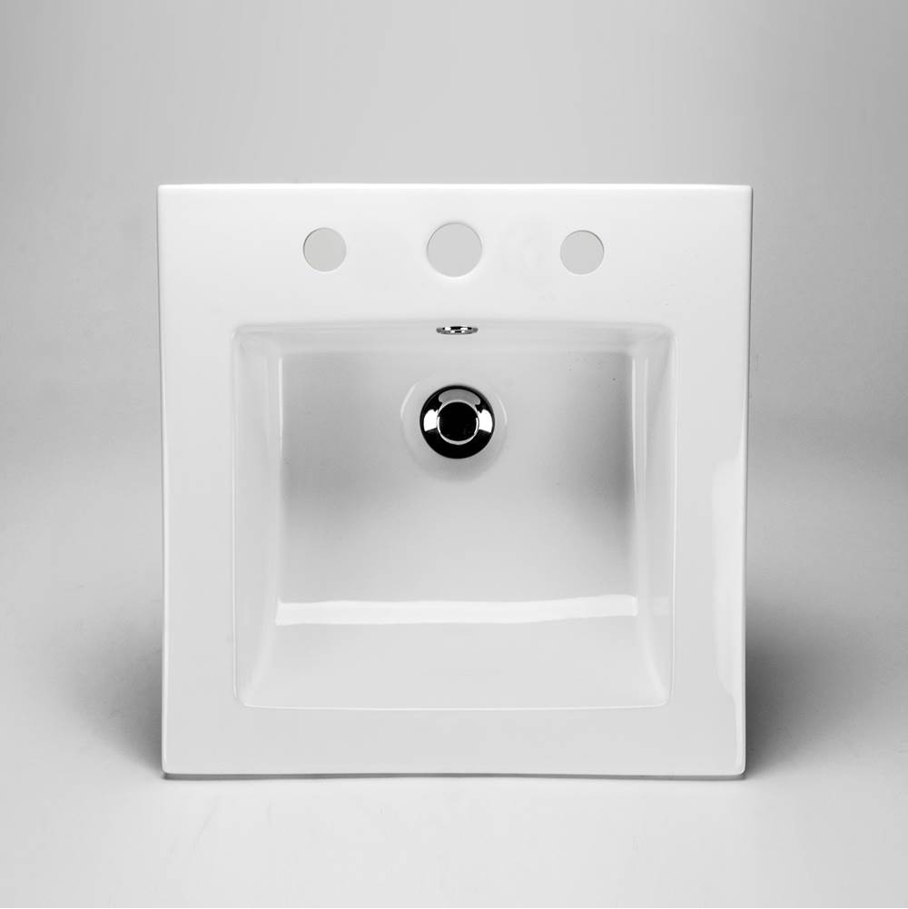 Basin - Ceramic - Drop-in - 8' C - Wht-related