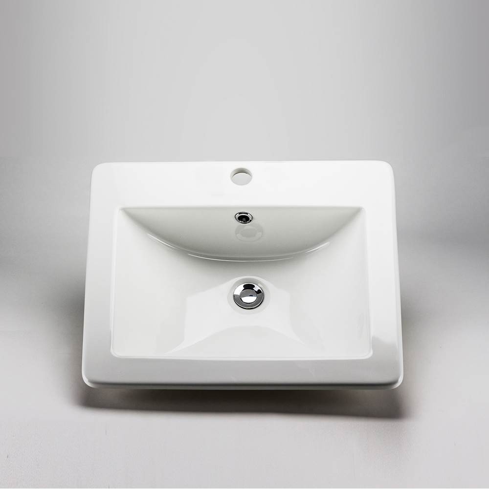 Basin - Ceramic - Drop-in - 1 Hole - Wht-related
