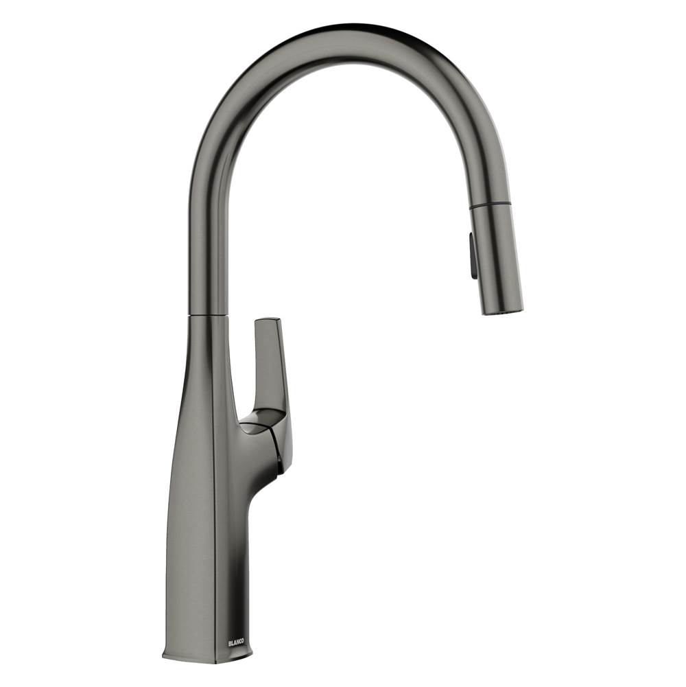 Rivana High Arc Pull-Down Dual-Spray Kitchen Faucet - Satin Dark Steel-shop