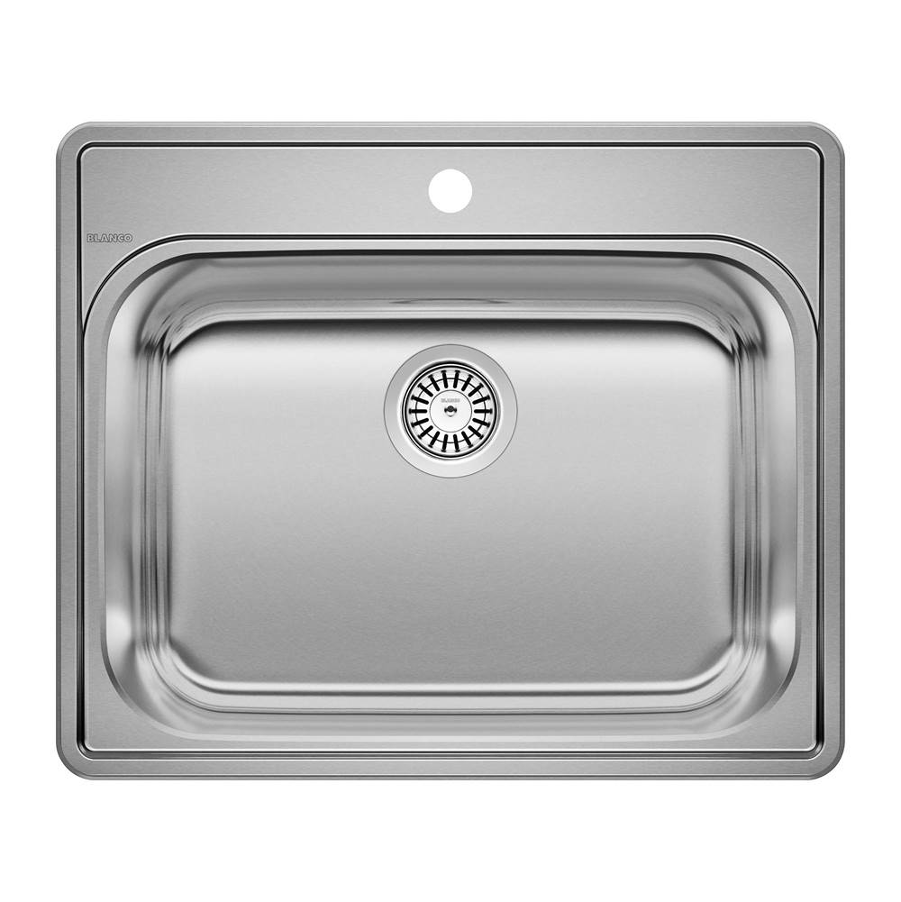Essential 25'' Single Bowl Drop-In Stainless Steel Laundry Sink - 1 Hole-shop