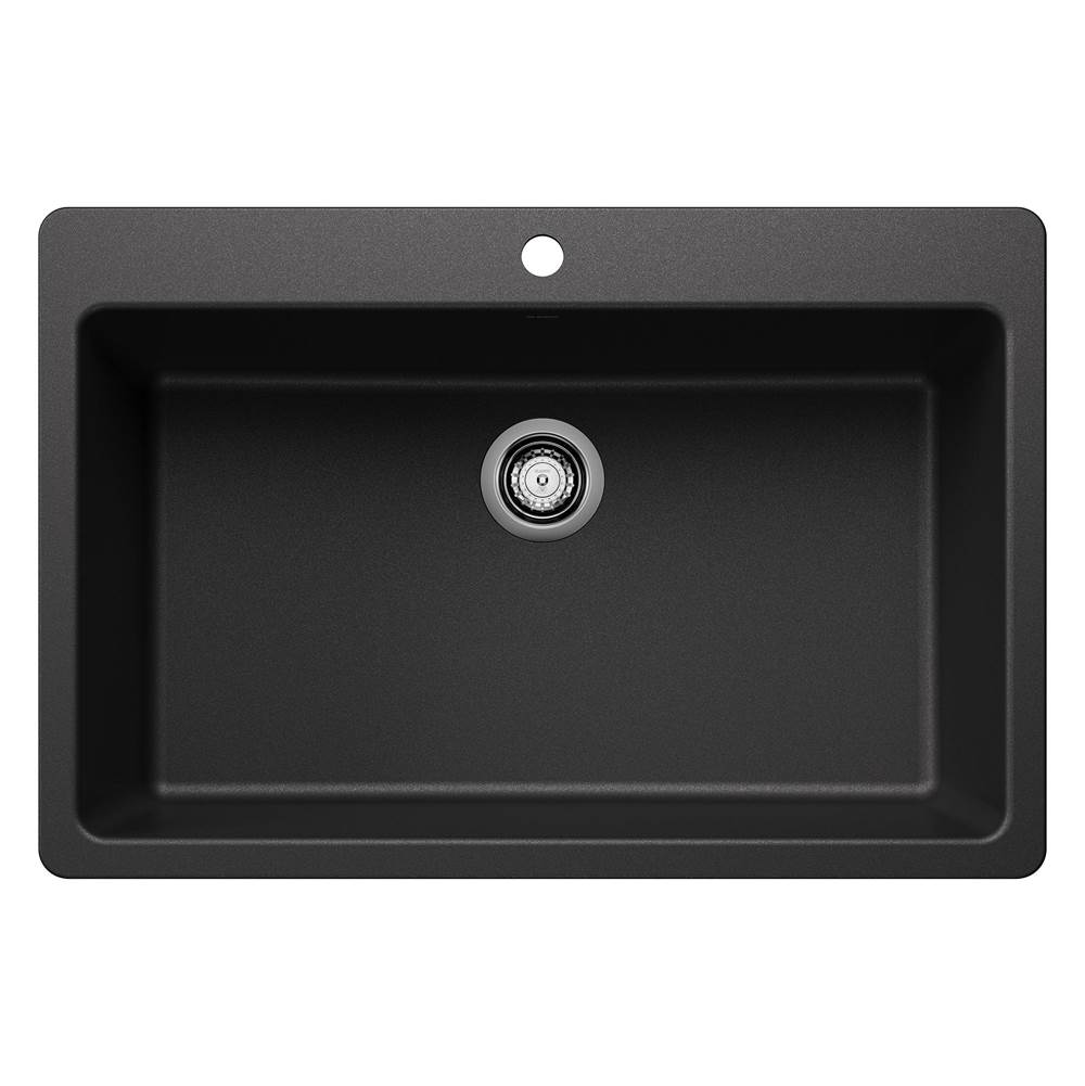 Liven SILGRANIT 33'' Super Single Dual Mount Kitchen Sink - Anthracite-related