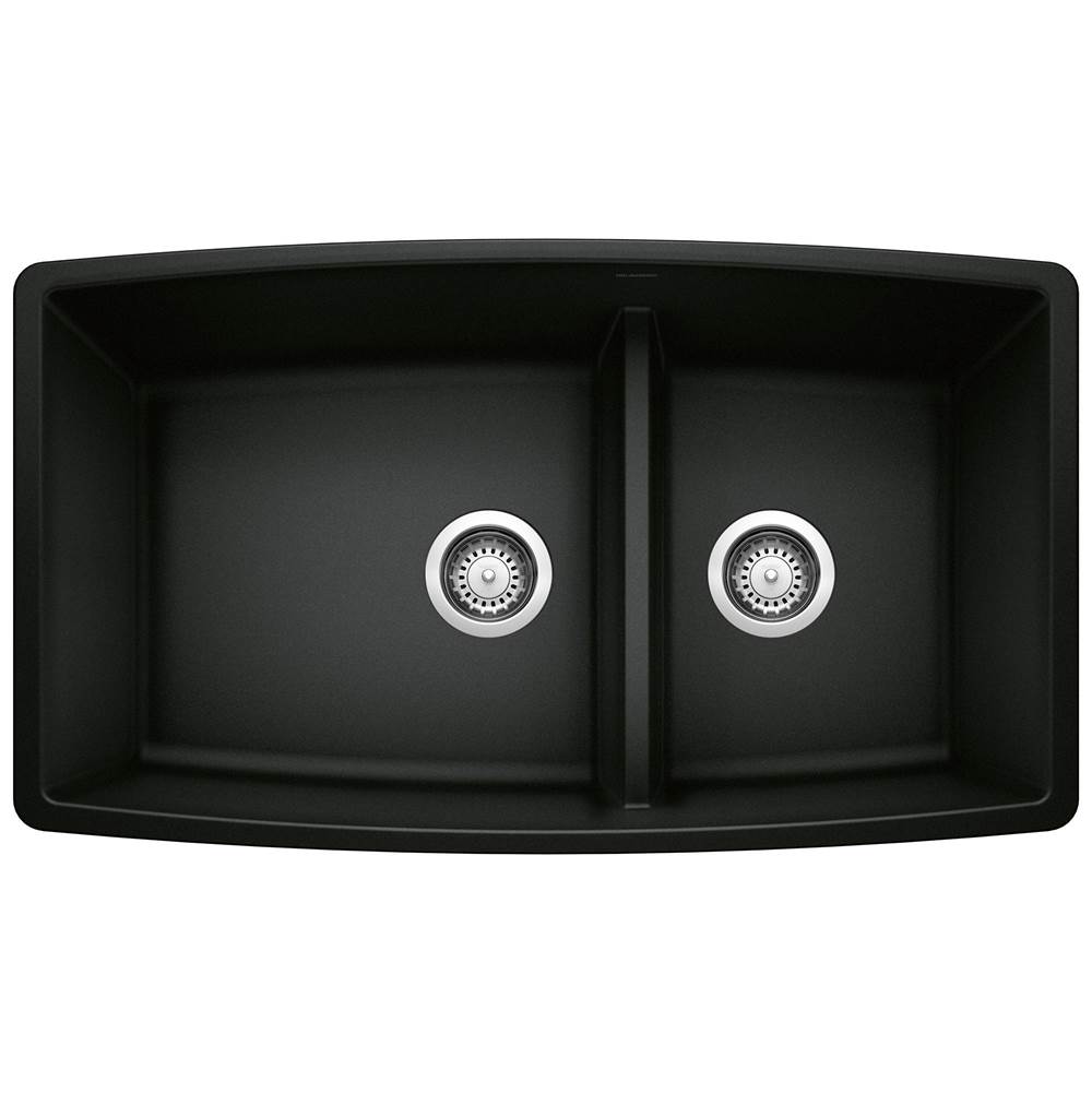 Performa SILGRANIT 33'' 60/40 Double Bowl Undermount Kitchen Sink with Low Divide-shop