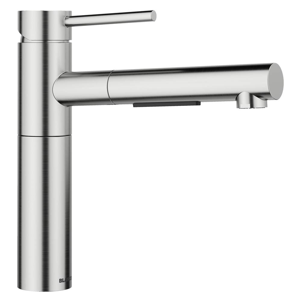 Alta II Low Arc Pull-Out Dual-Spray Kitchen Faucet - PVD Steel-shop