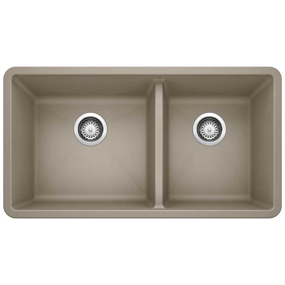 Precis SILGRANIT 33'' 60/40 Double Bowl Undermount Kitchen Sink - Truffle-related