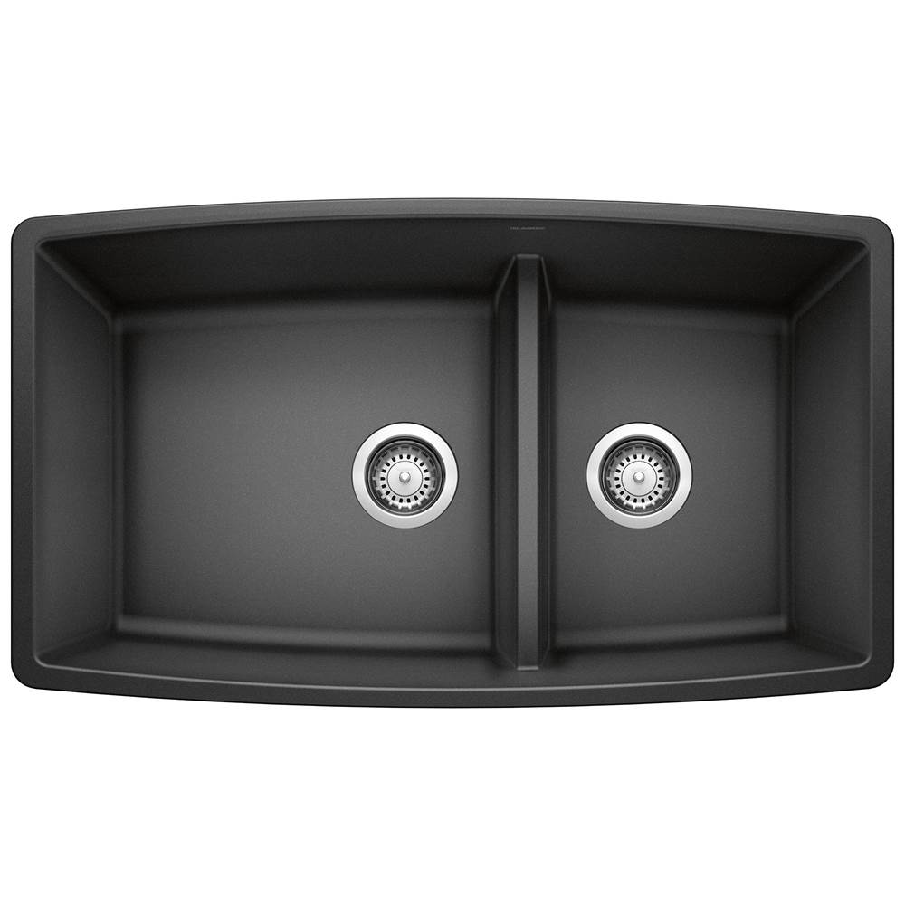 Performa SILGRANIT 33'' 60/40 Double Bowl Undermount Kitchen Sink with Low Divide-related