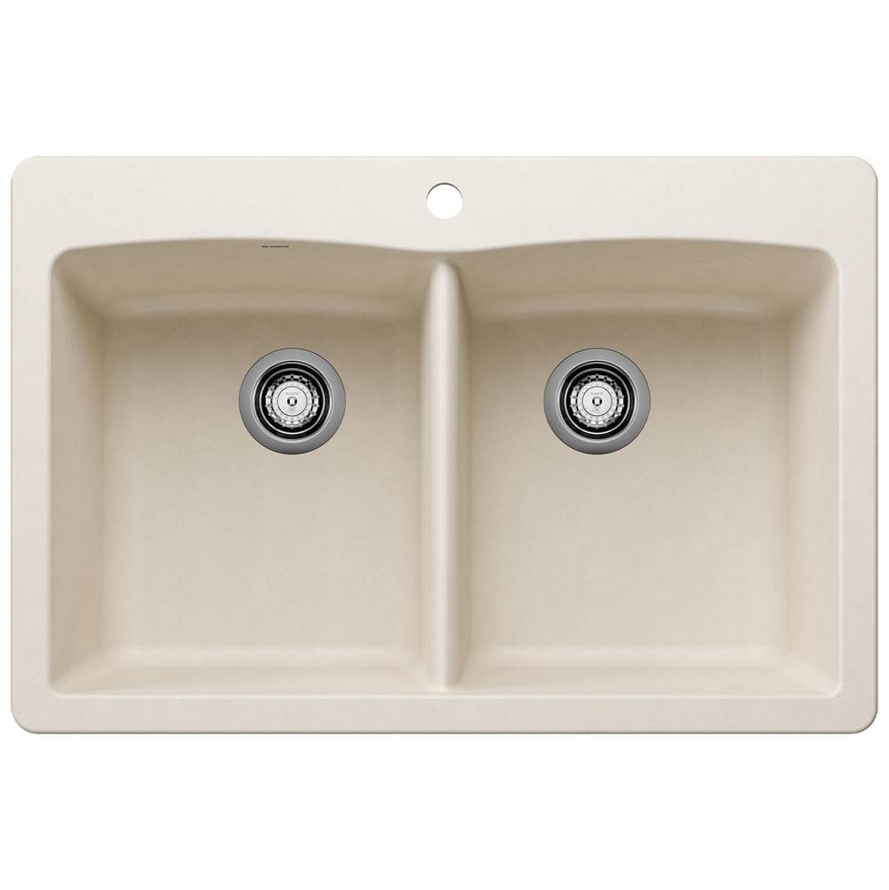 Diamond SILGRANIT 33'' 50/50 Double Bowl Dual Mount Kitchen Sink - Soft White-related
