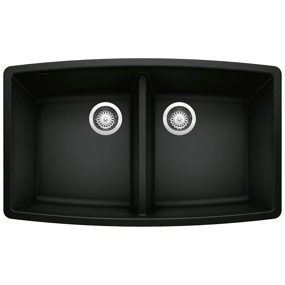 Performa SILGRANIT 33'' 50/50 Double Bowl Undermount Kitchen Sink - Coal Black-related