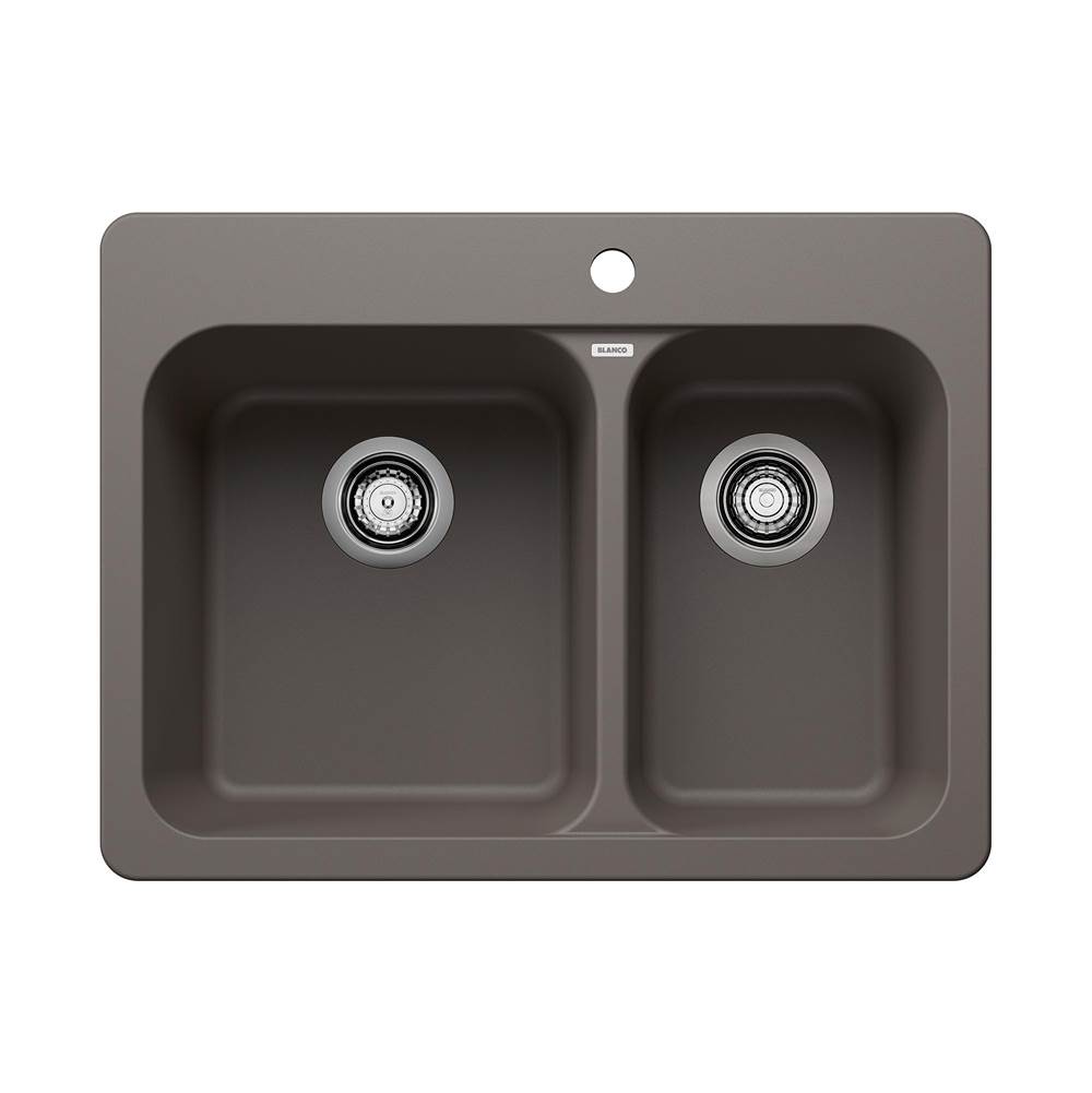 Vision SILGRANIT 27.5'' 70/30 Double Bowl Dual Mount Kitchen Sink - Volcano Gray-related