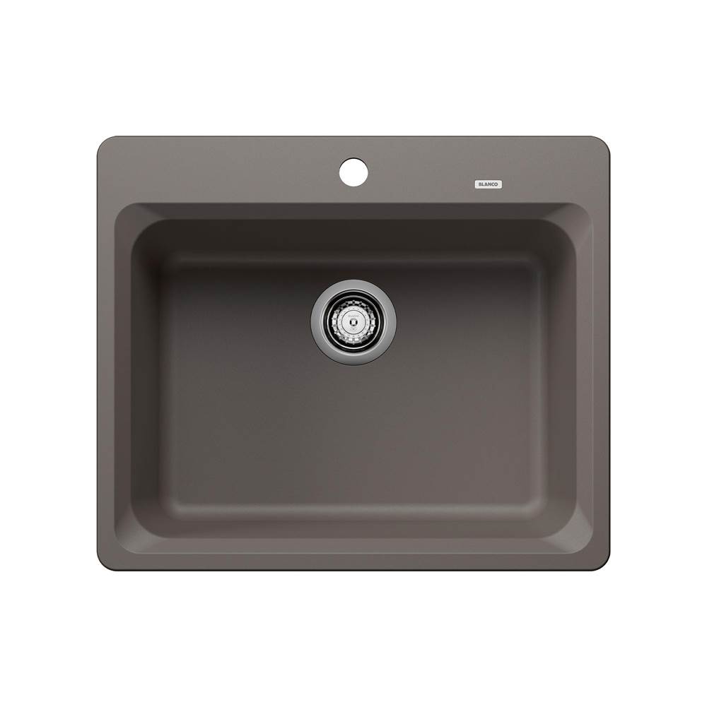 Vision SILGRANIT 25'' Single Bowl Dual Mount Kitchen Sink - Volcano Gray-related