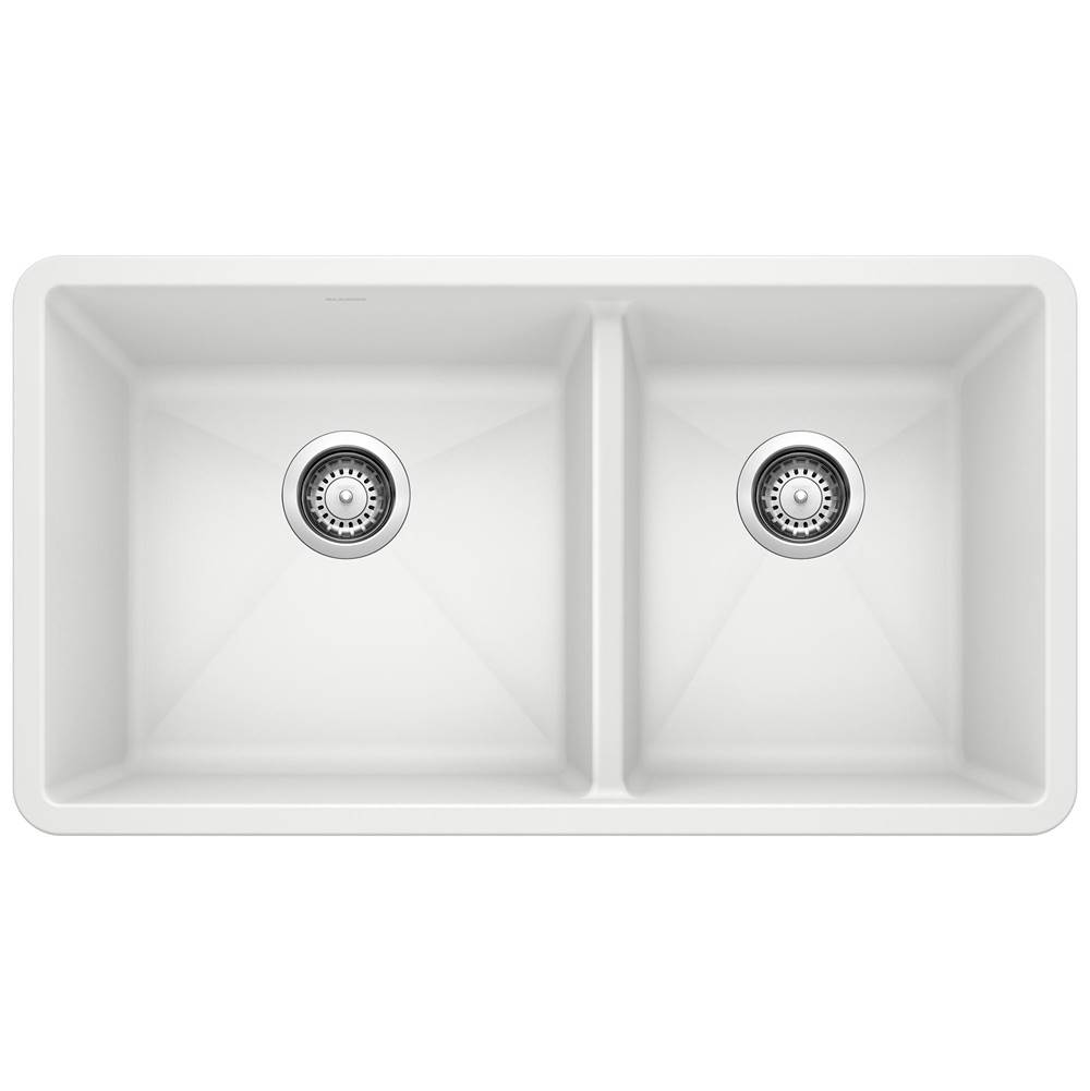 Precis SILGRANIT 33'' 60/40 Double Bowl Undermount Kitchen Sink - White-related
