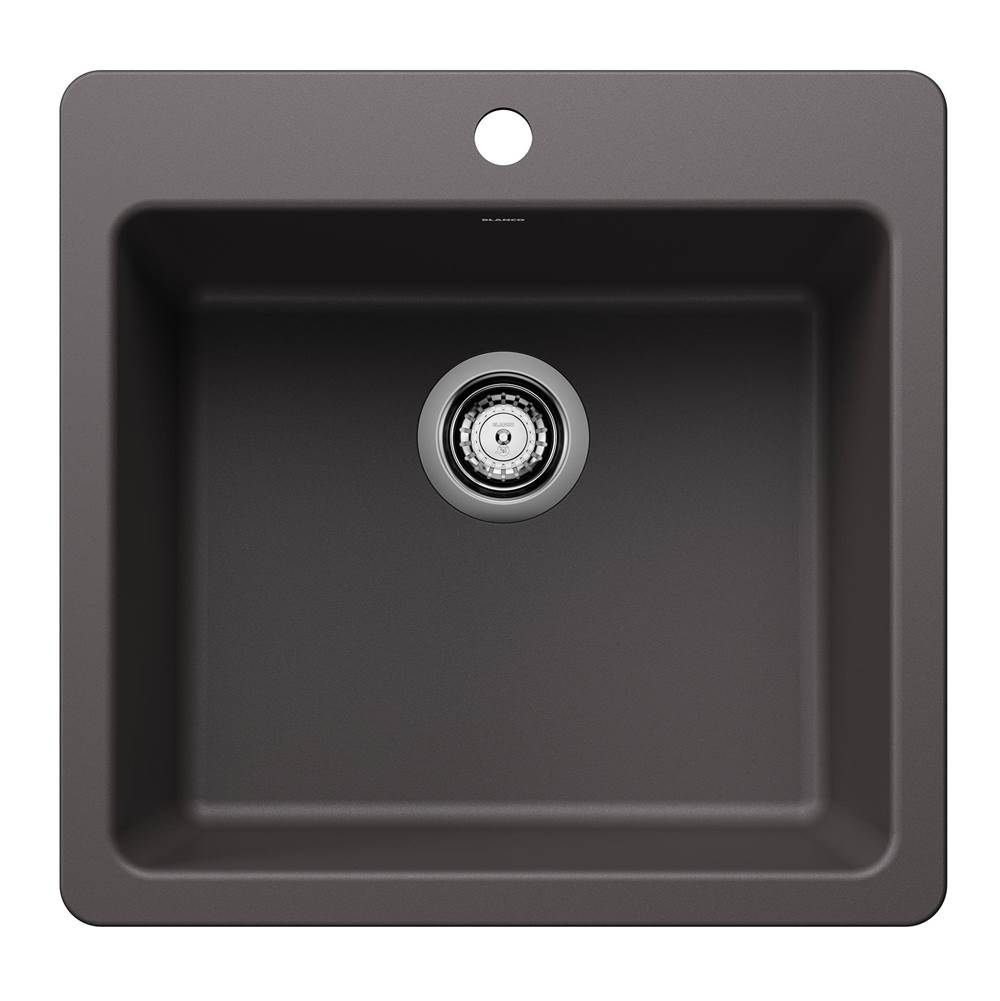 Liven SILGRANIT 21'' Single Bowl Dual Mount Kitchen Sink - Cinder-related