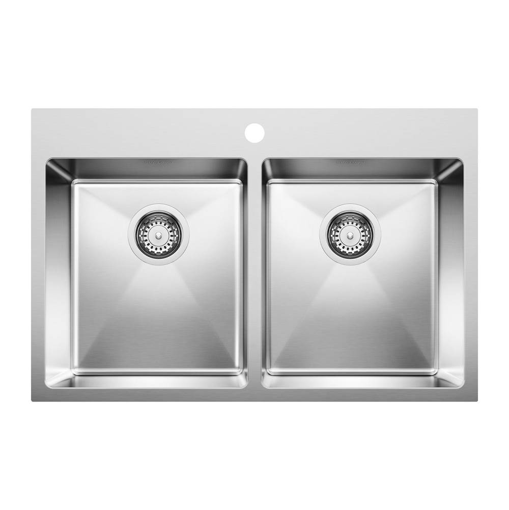 Quatrus R15 31'' 50/50 Double Bowl Dual Mount Stainless Steel Kitchen Sink-related
