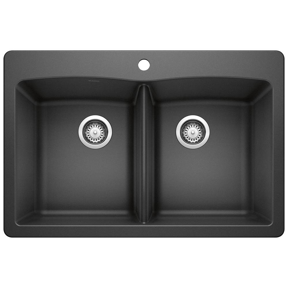 Diamond SILGRANIT 33'' 50/50 Double Bowl Dual Mount Kitchen Sink - Anthracite-related