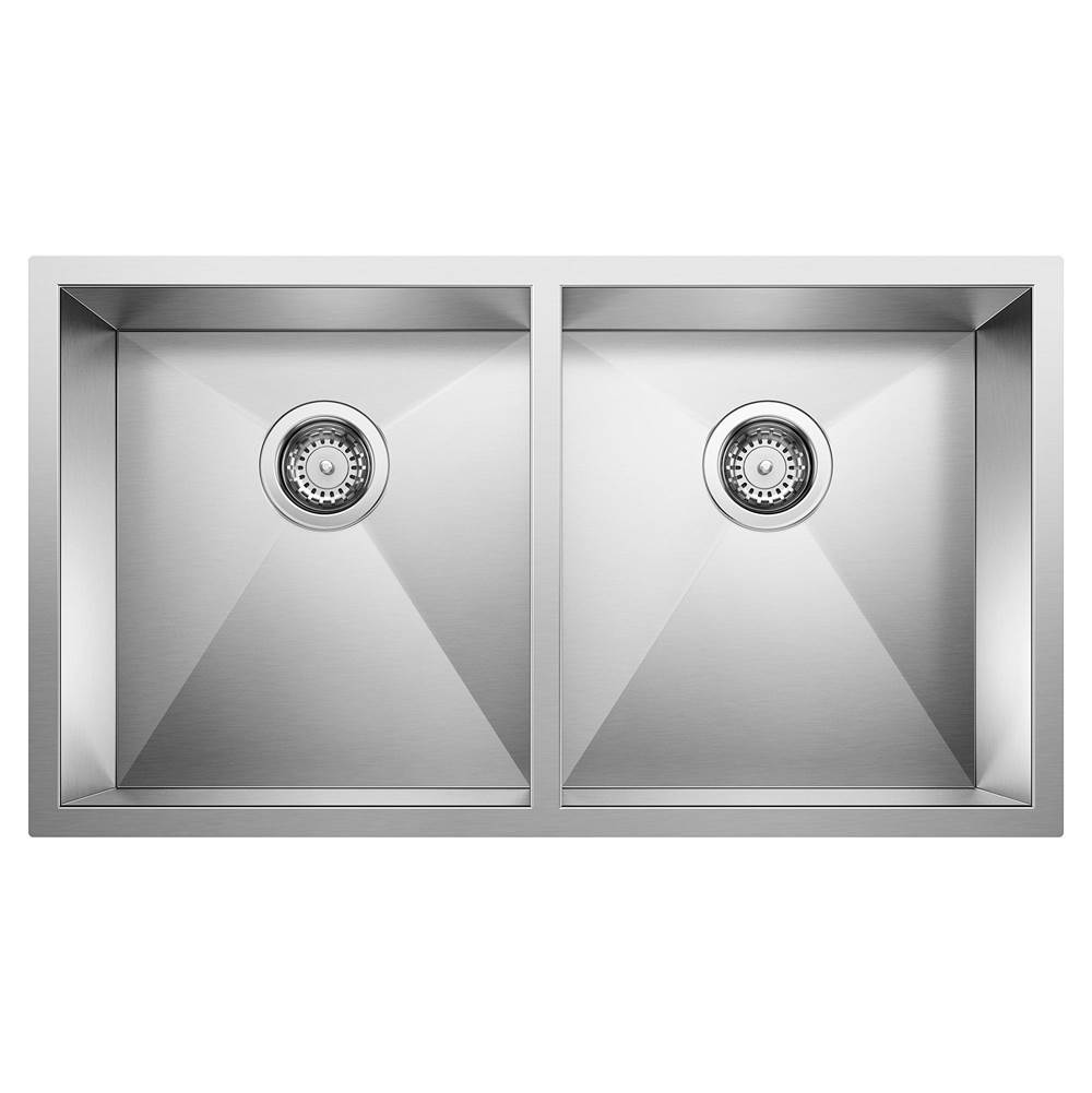 Quatrus R0 32'' 50/50 Double Bowl Undermount Stainless Steel Kitchen Sink-related