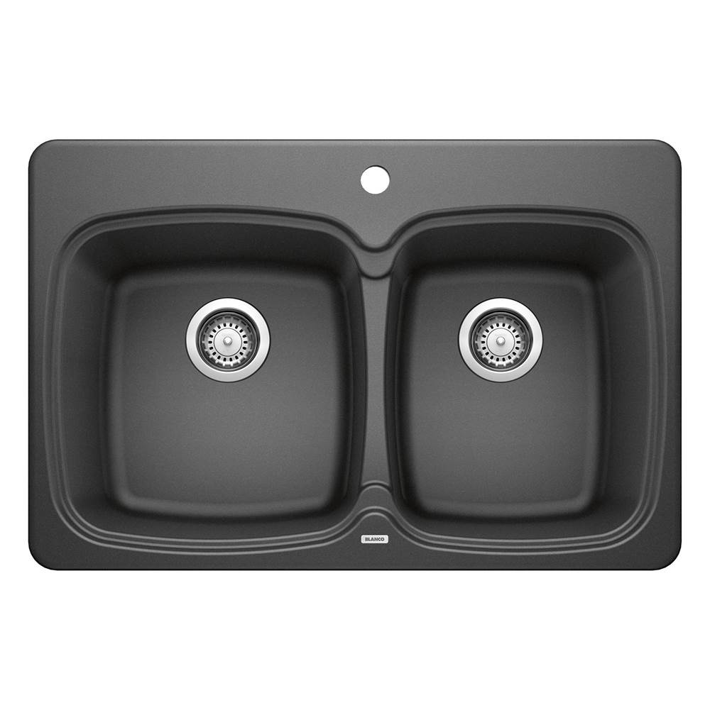 Vienna SILGRANIT 31'' 50/50 Double Bowl Dual Mount Kitchen Sink - Anthracite-related