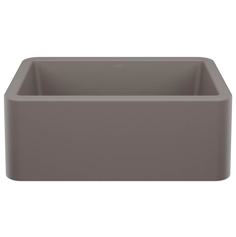 Ikon SILGRANIT 27'' Single Bowl Apron-Front Farmhouse Sink - Volcano Gray-shop