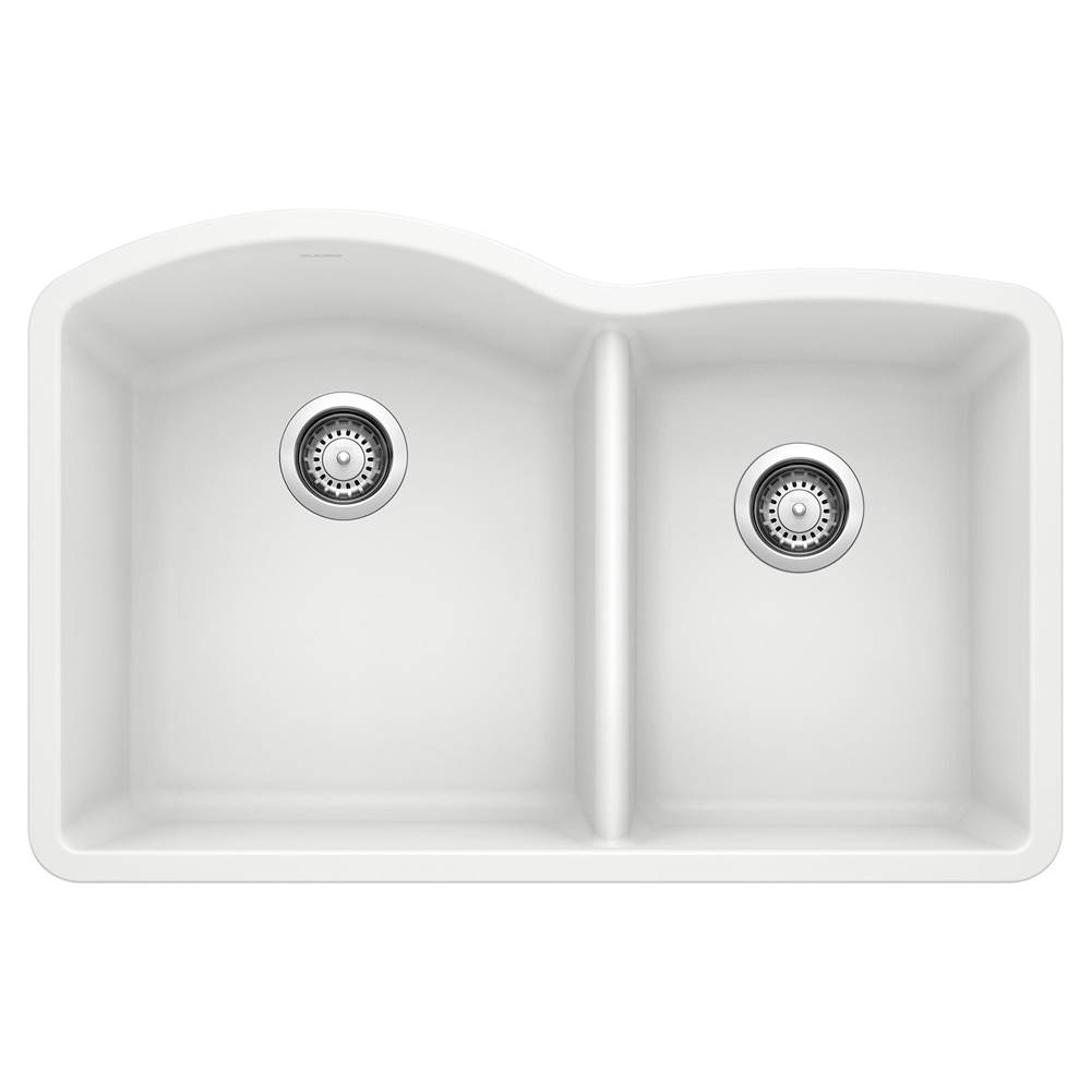 Diamond SILGRANIT 32'' 60/40 Double Bowl Undermount Kitchen Sink - White-related