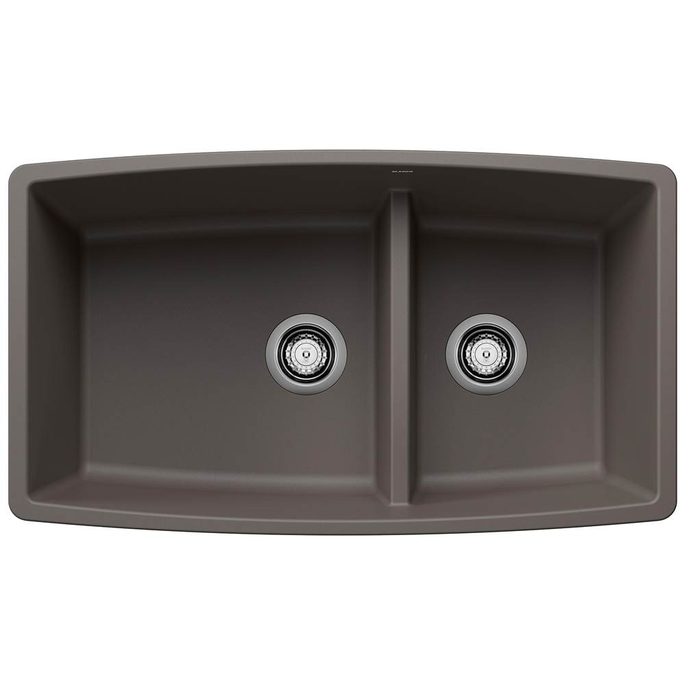 Performa SILGRANIT 33'' 60/40 Double Bowl Undermount Kitchen Sink with Low Divide-related