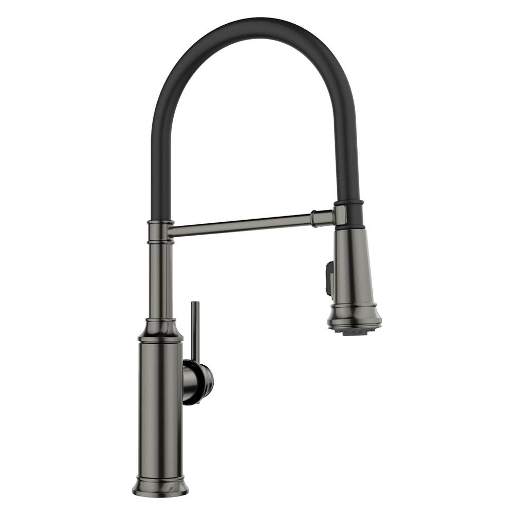 Empressa Semi-Pro Pull-Down Dual-Spray Kitchen Faucet - Satin Dark Steel-related
