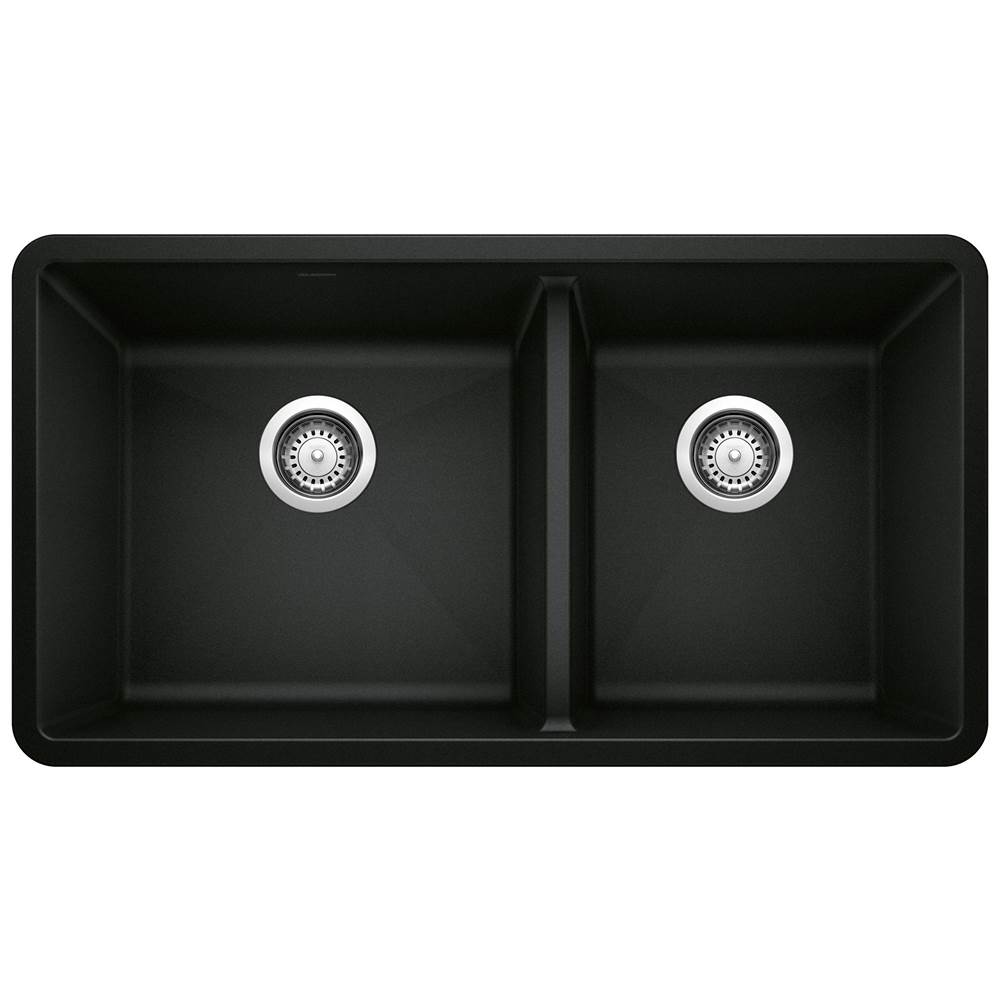 Precis SILGRANIT 33'' 60/40 Double Bowl Undermount Kitchen Sink - Coal Black-related