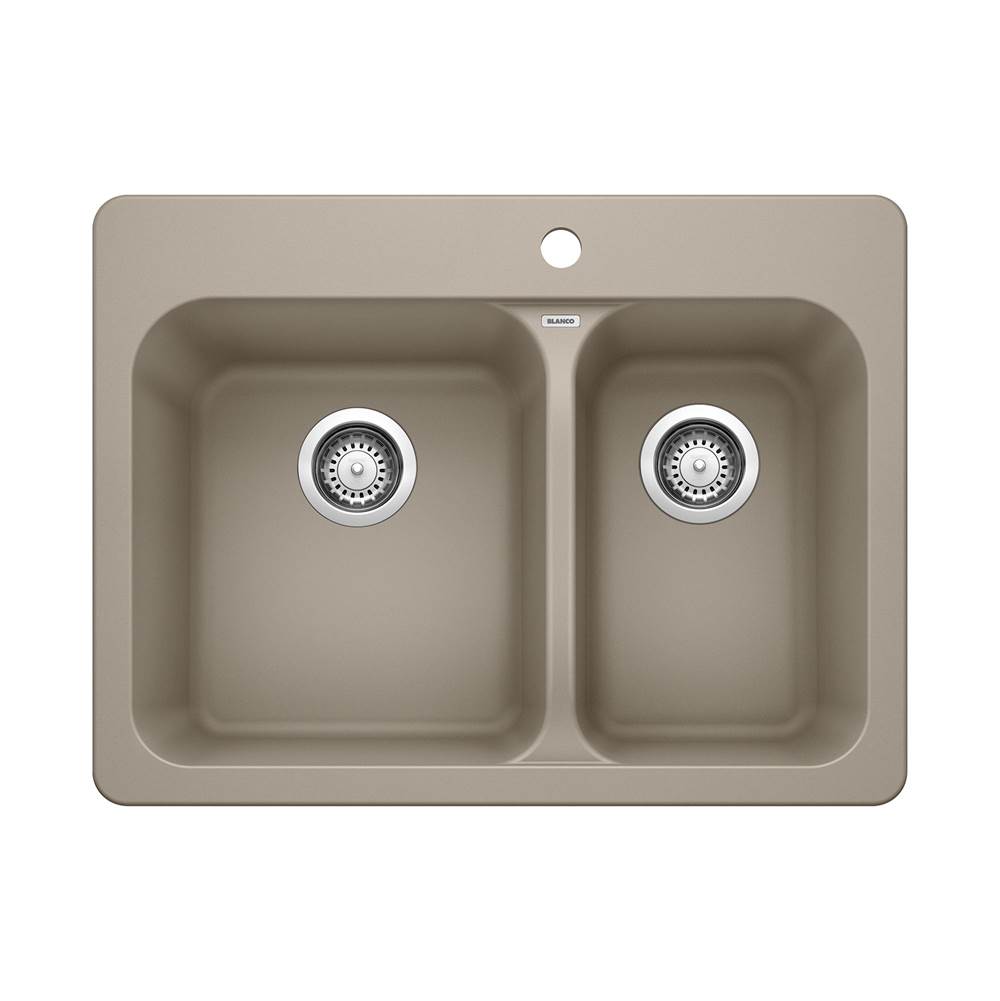 Vision SILGRANIT 27.5'' 70/30 Double Bowl Dual Mount Kitchen Sink - Truffle-shop