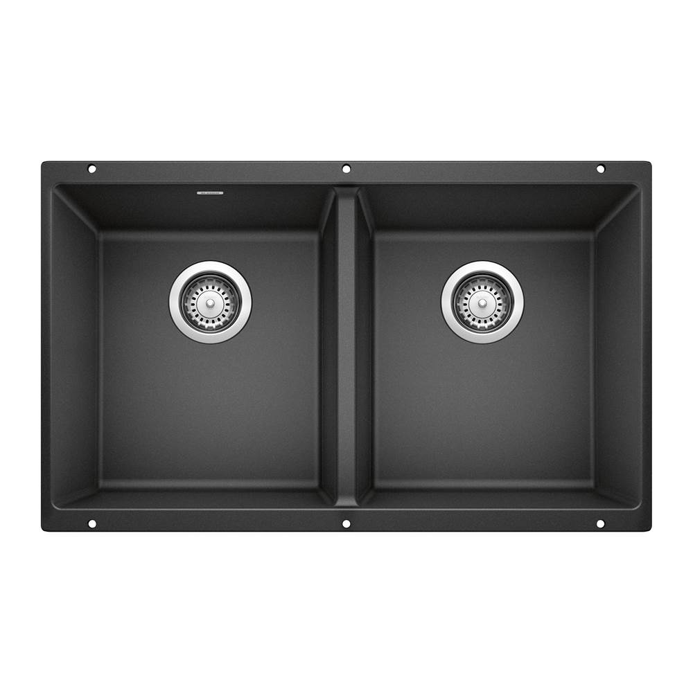Precis SILGRANIT 29'' 50/50 Double Bowl Undermount Kitchen Sink - Anthracite-shop