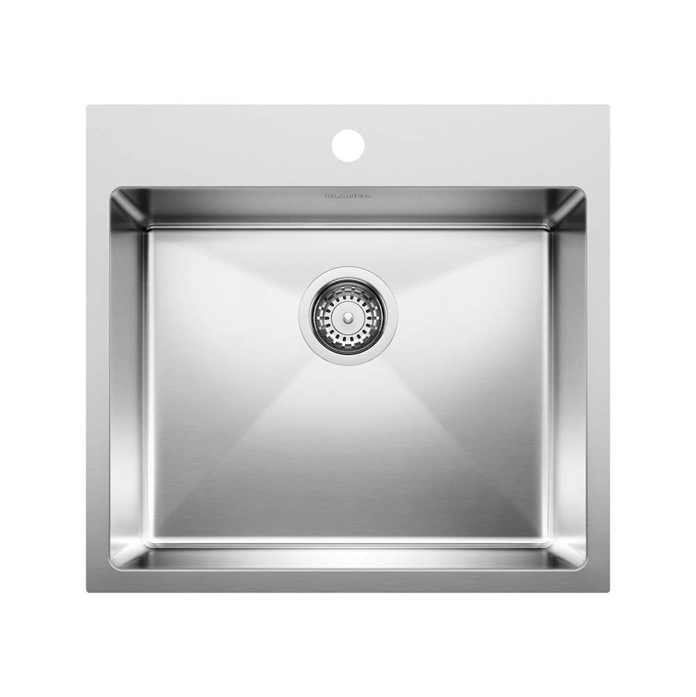 Quatrus R15 22'' Single Bowl Dual Mount Stainless Steel Kitchen Sink-related