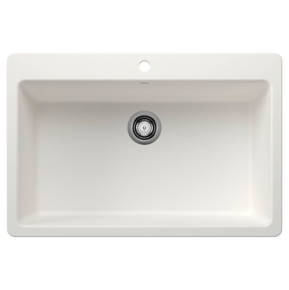 Liven SILGRANIT 33'' Super Single Dual Mount Kitchen Sink - White-shop