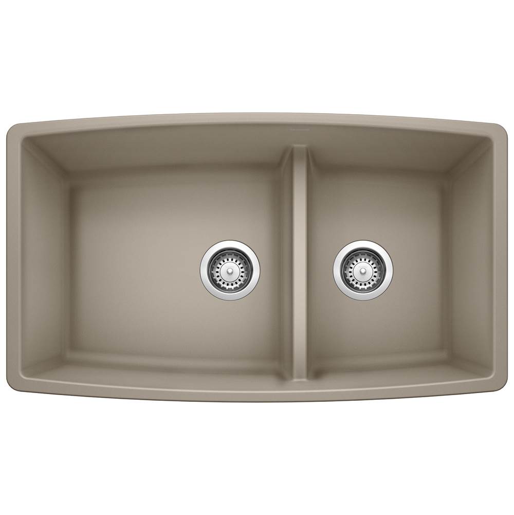 Performa SILGRANIT 33'' 60/40 Double Bowl Undermount Kitchen Sink with Low Divide-related