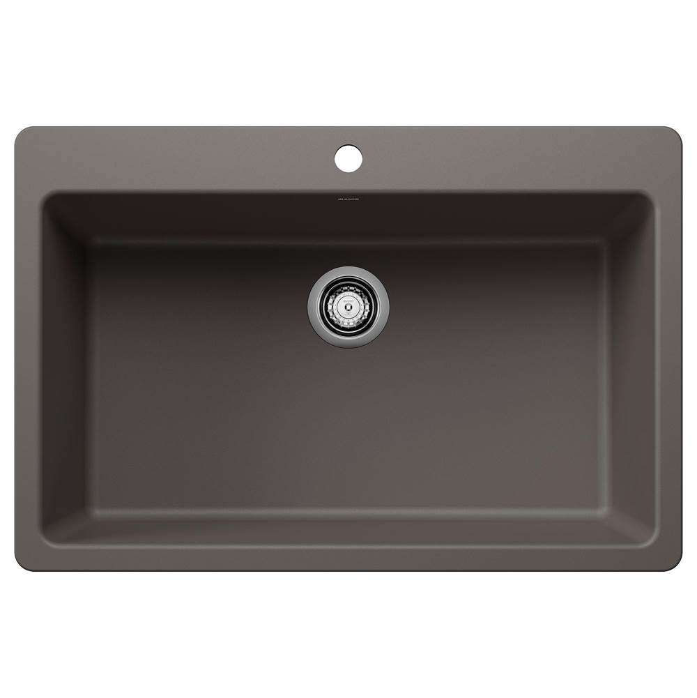 Liven SILGRANIT 33'' Super Single Dual Mount Kitchen Sink - Volcano Gray-related