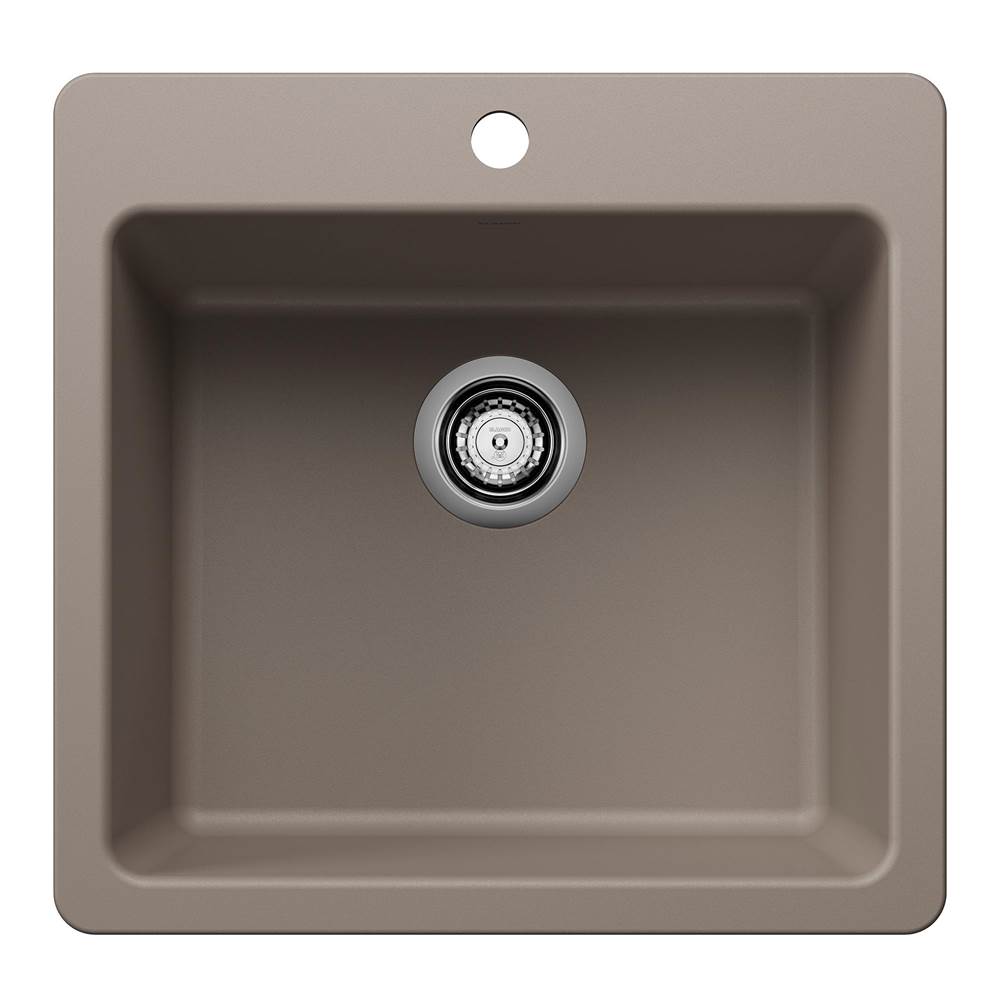 Liven SILGRANIT 21'' Single Bowl Dual Mount Kitchen Sink - Truffle-related
