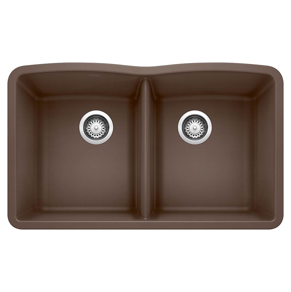 Diamond SILGRANIT 32'' 50/50 Double Bowl Undermount Kitchen Sink - Cafe-shop