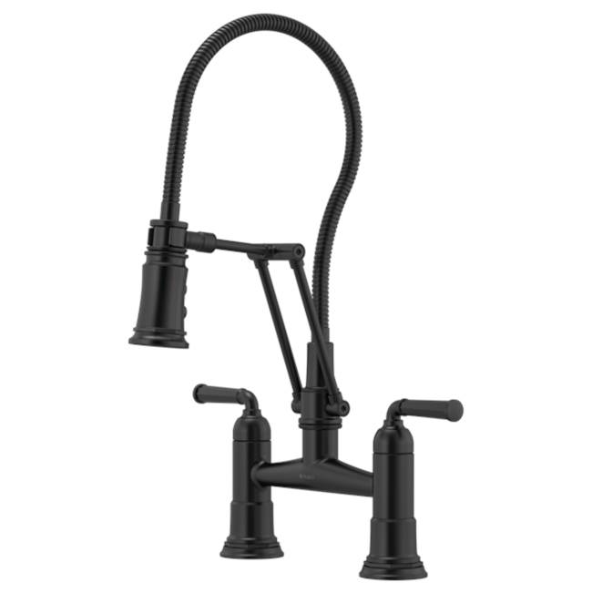 Rook® Articulating Bridge Faucet with Finished Hose-related