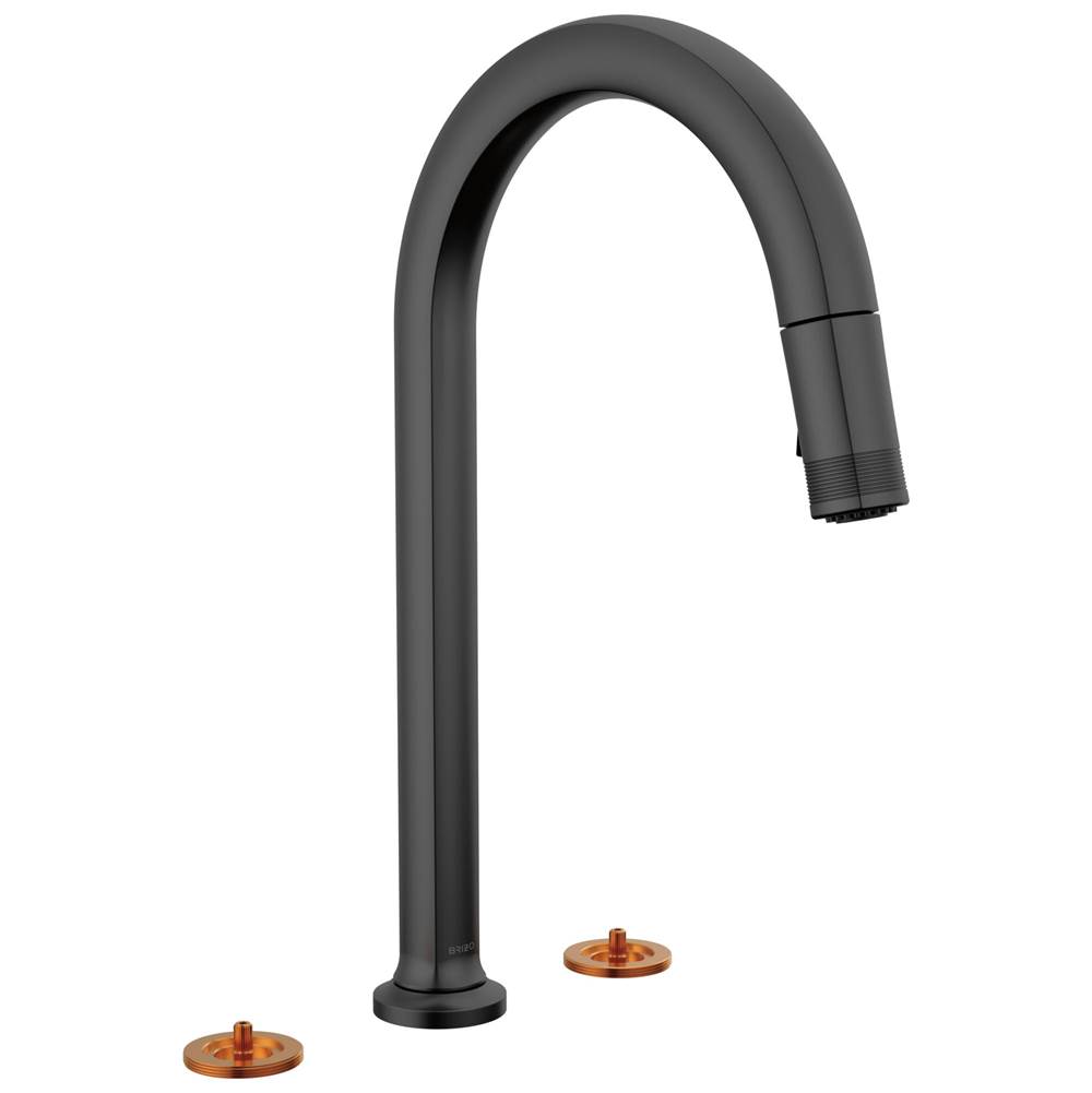 Kintsu® Widespread Pull-Down Faucet with Arc Spout - Less Handles-related