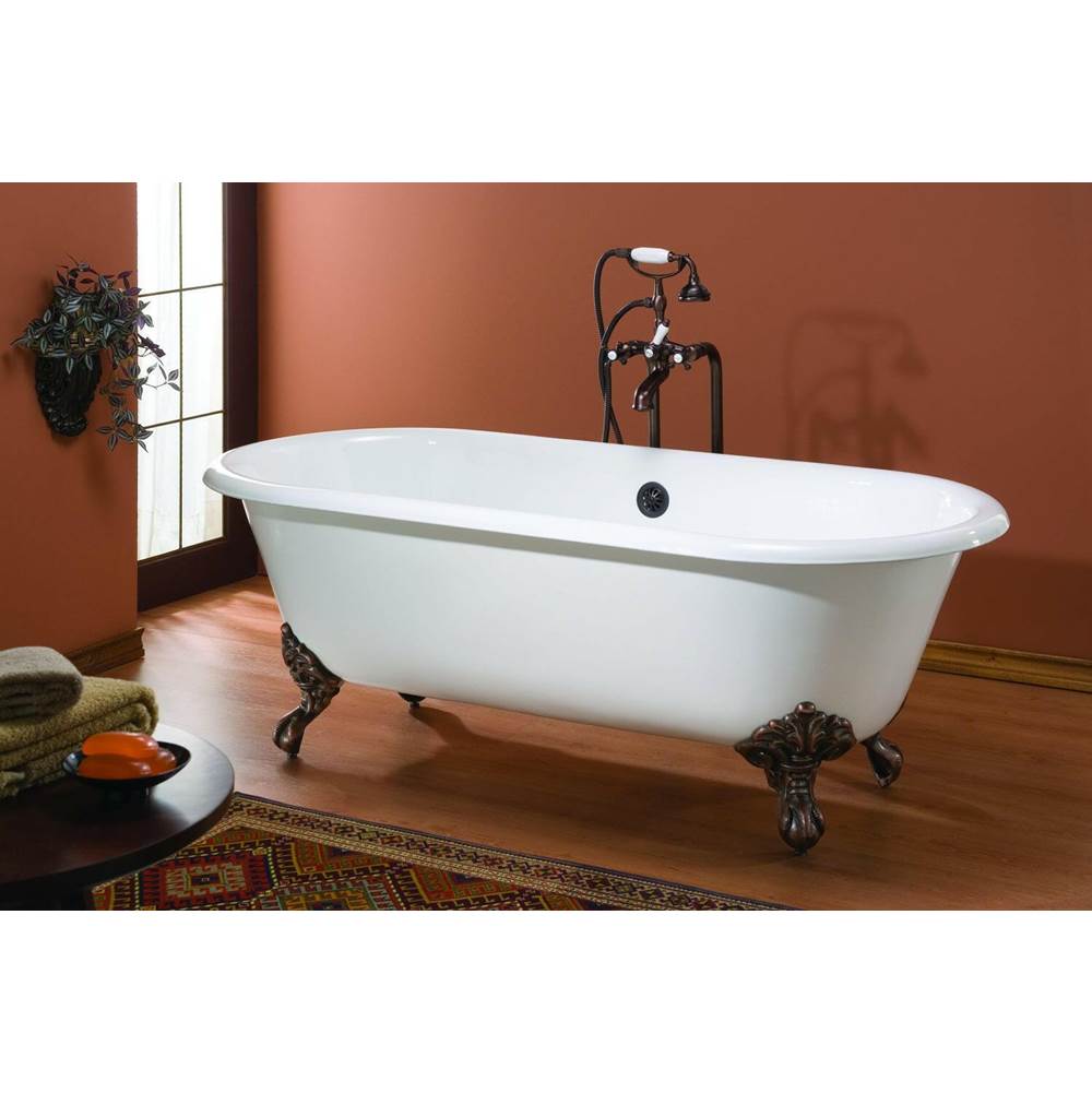Regal Tub, 70'', White, Flat, Antique Bronze Feet-related