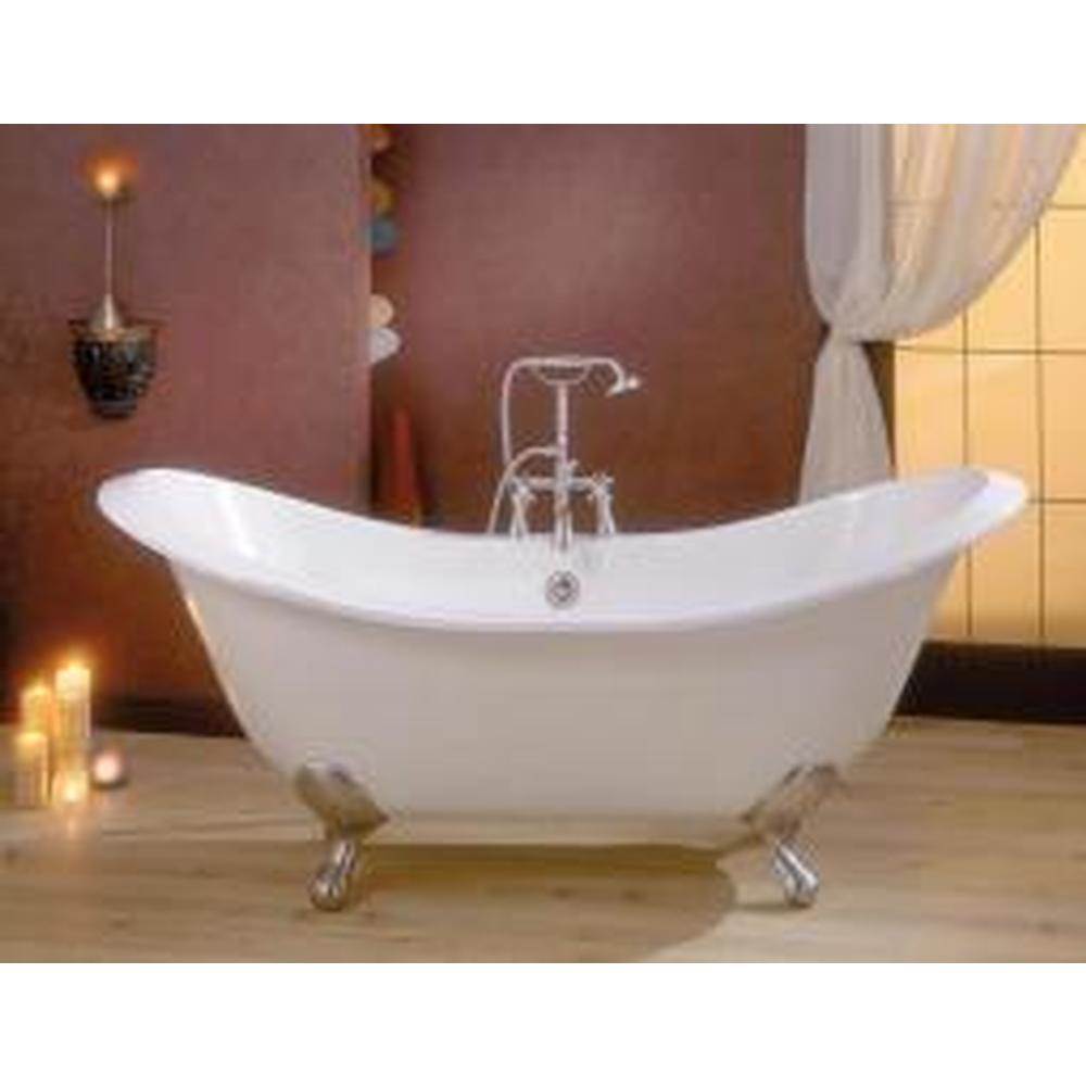 Regency Tub, 72'', White In, Custom Out, 7'' Drill, Polished Nickel Feet-related