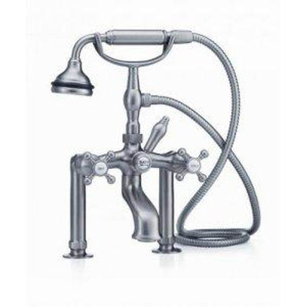 5100 SERIES Wall-Mount Tub Filler - Cross Handles - Metal Accents-related