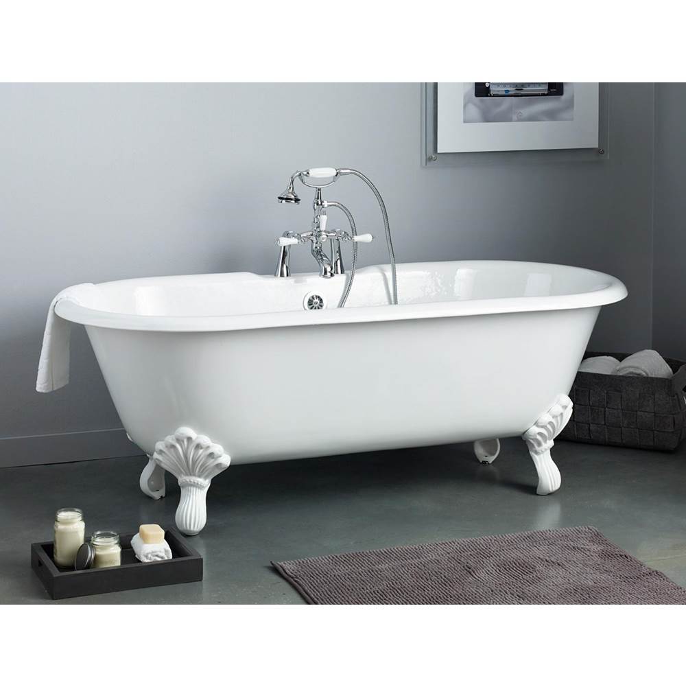 Regal Tub, 61'', Biscuit In, Custom Out, 8'' Drill, White Shaughnessy Feet-related