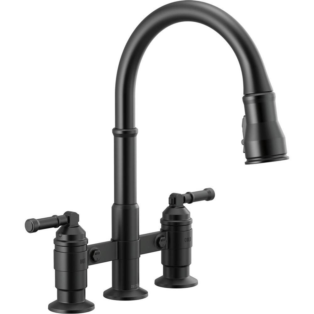 Broderick? Two Handle Pull-Down Bridge Kitchen Faucet-related