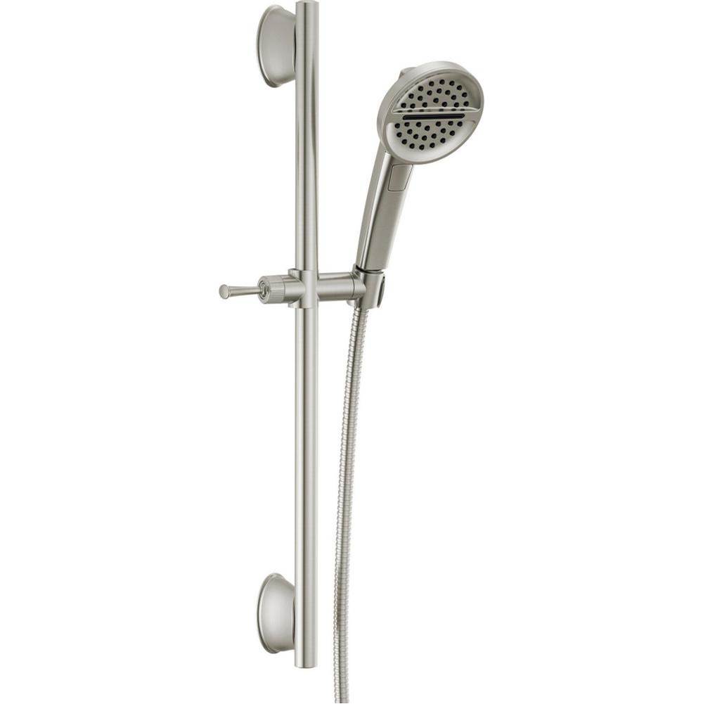 Universal Showering Components 3-Setting Slide Bar Handshower-related