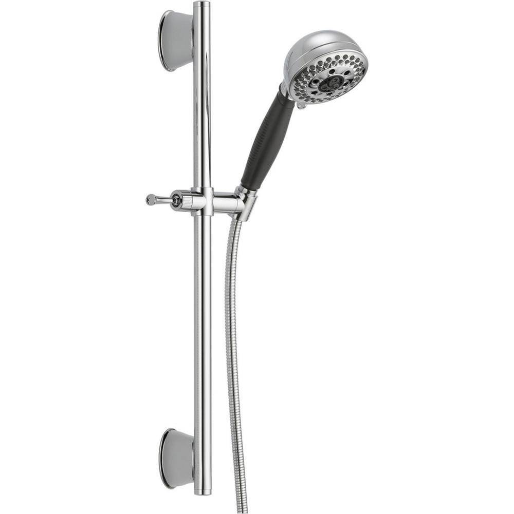 Universal Showering Components H2OKinetic? 5-Setting Slide Bar Hand Shower-related