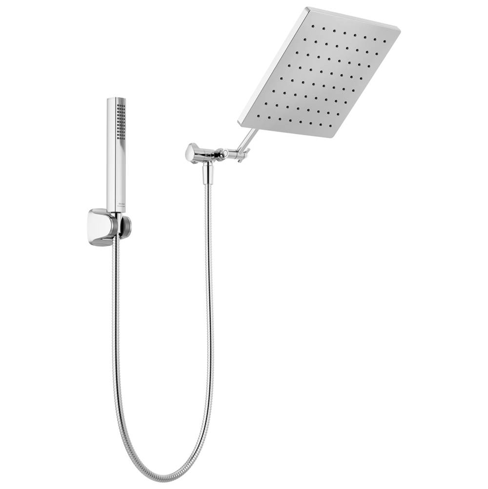 Universal Showering Components 10'' Raincan Shower Head & Hand Held Combo with Ad-related