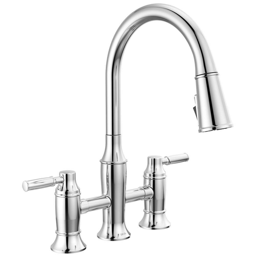 Renaldi? Two Handle Pull-Down Bridge Kitchen Faucet-related