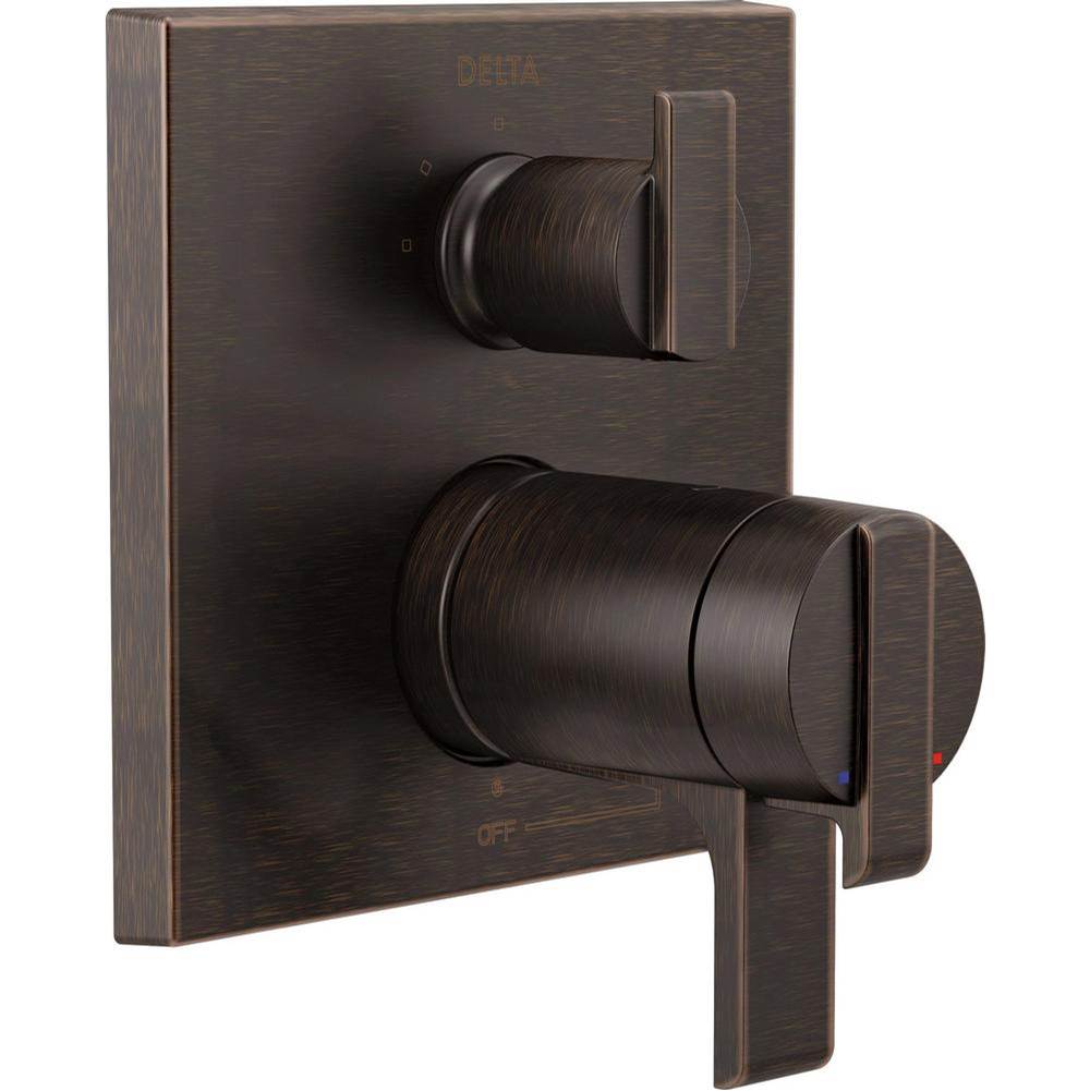 Ara? Angular Modern TempAssure? 17T Series Valve Trim with 3-Setting Integrated D-related