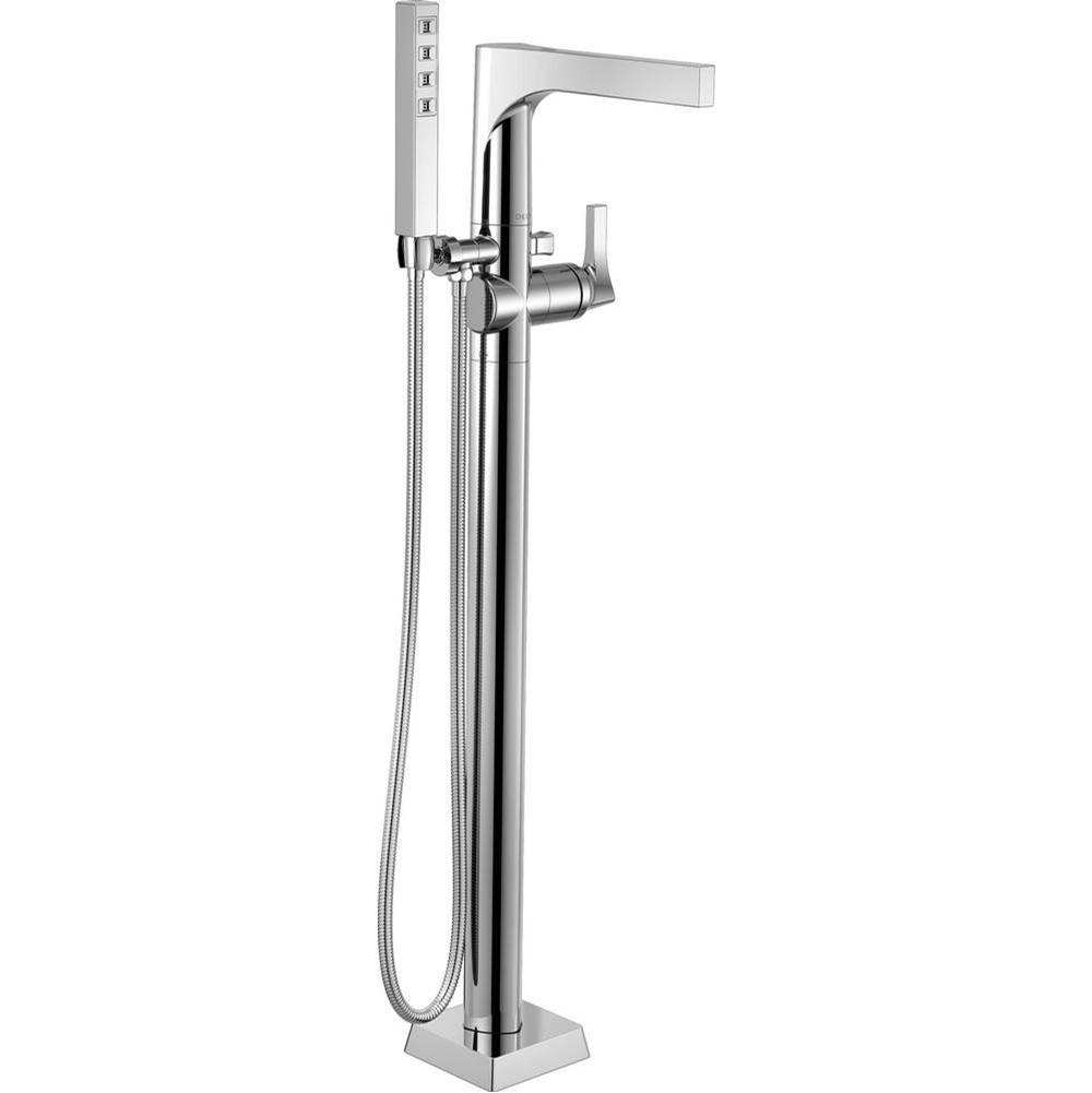 Zura? Single Handle Floor Mount Tub Filler Trim with Hand Shower-related
