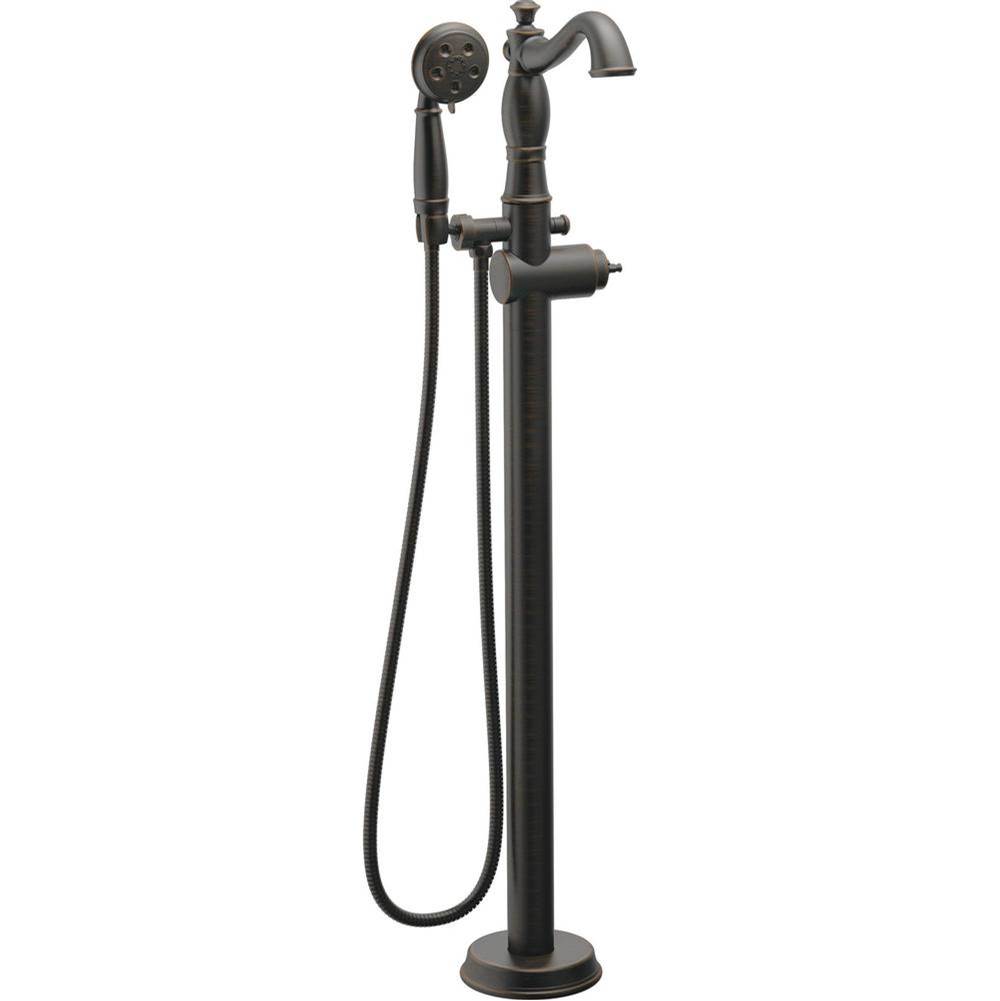 Cassidy? Single Handle Floor Mount Tub Filler Trim with Hand Shower - Less Handle-related