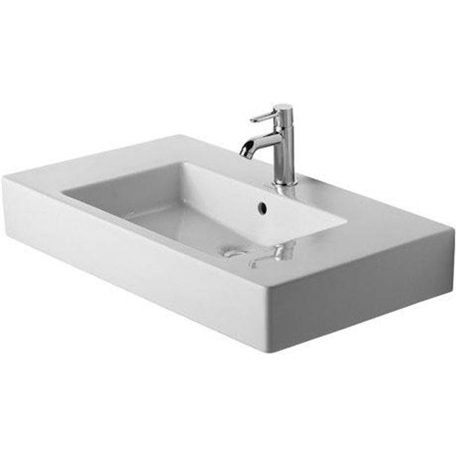 Vero 33 1/2'' Rectangular Wall Mounted Sink in White with Widespread Faucet Holes-shop