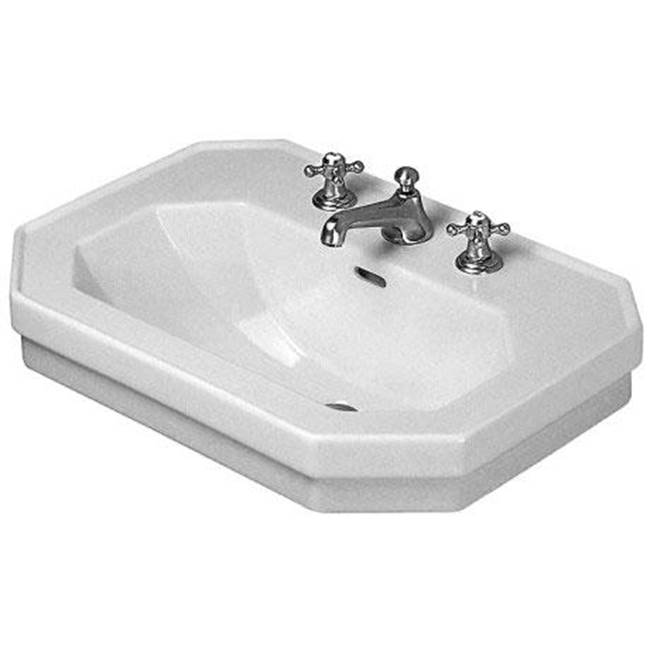 1930 series 27 1/2'' Octagonal Wall Mounted Sink in White with Widespread Faucet -related