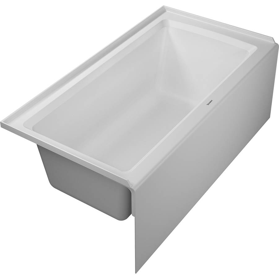 Architec 60'' x 32'' Rectangular Alcove Bathtub in White Acrylic with Left Drain,-shop