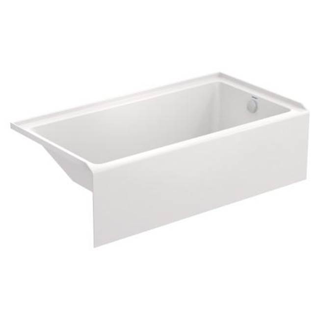 No.1 60'' x 32'' Rectangular Alcove Bathtub in White Acrylic with Right Drain, Dr-shop